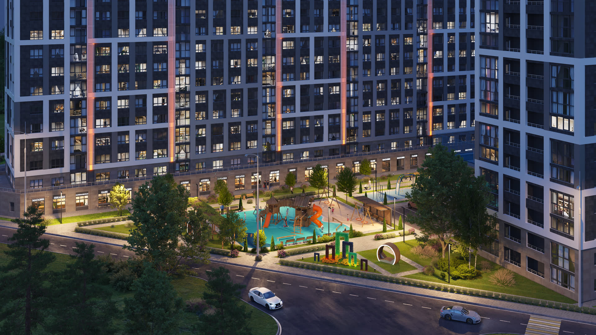 ЖК Крокус — ночной вид